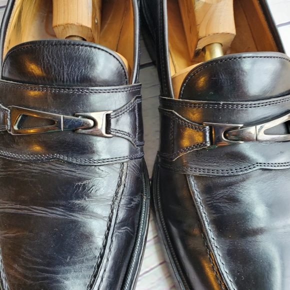 JOHNSTON & MURPHY SLIP-ON LOAFER BLACK SHOES SIZE 10.5 main image 6